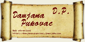 Damjana Pupovac vizit kartica